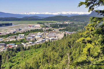 Fototapeta na wymiar A View of City of Juneau, Alaska, SAD