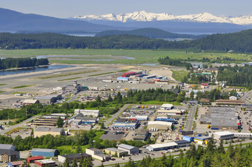 Fototapeta na wymiar A View of City of Juneau, Alaska, SAD
