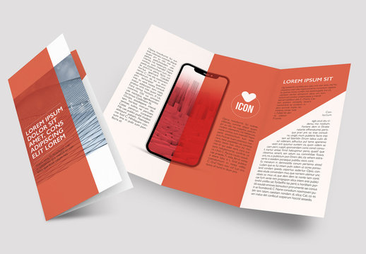 Brochure Layout with Orange Accents