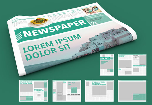 Green Newspaper Layout