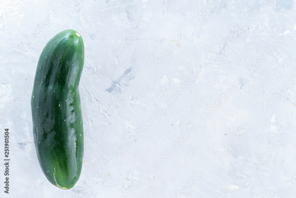 Wall mural cucumber on white background (Cucumis sativus)