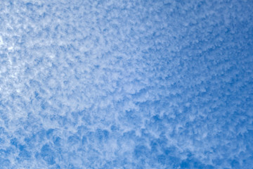 Blue sky cloud in winter for background texture