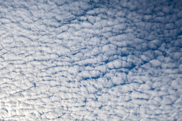 Blue sky cloud in winter for background texture