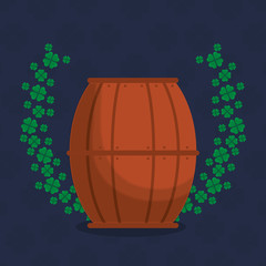 beer wooden barrel icon