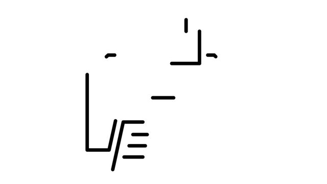 line icon animation printer
