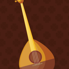 buzuky instrument isolated icon
