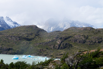 Icebergs on Grey Lake, Chile, Torres del Paine