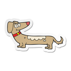sticker of a cartoon dog