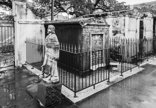 The Saint Louis Cemetery 1, in the French Quarter of New Orleans, is the oldest and said to be the most haunted, with above ground crypts.