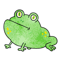 quirky hand drawn cartoon frog