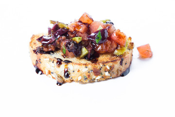 Tomato and olive bruschetta