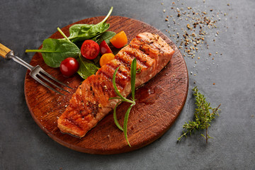 Grilled salmon