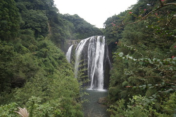 waterfall in deep forest