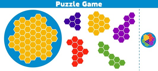 Puzzle game.  Complete the Pattern. Education logic game for preschool kids. Vector Illustration