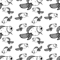 goldfish pattern black lines different sizes