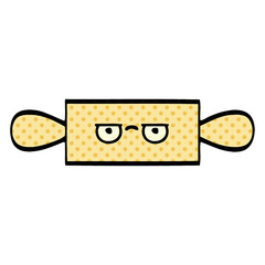 comic book style cartoon rolling pin