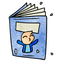 textured cartoon doodle of a magazine
