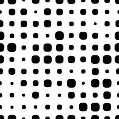 Halftone seamless abstract background with squares. Infinity geometric pattern. Vector illustration.    