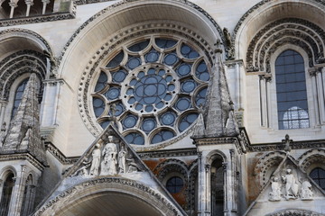  Picardie - Aisne - Laon - Cathédrale Notre-Dame - Détails de la façade occidentale