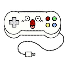 comic book style cartoon game controller
