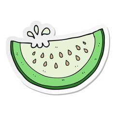 sticker of a cartoon melon slice
