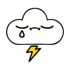 cute cartoon thunder cloud