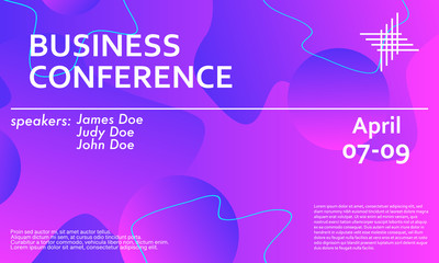 Business conference invitation design template