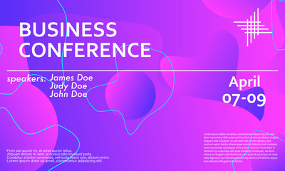 Business conference invitation design template