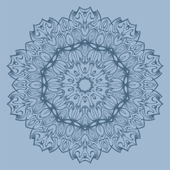 Decorative Round Lace Ornate Mandala. Vintage Vector Pattern For Print. Pastel color