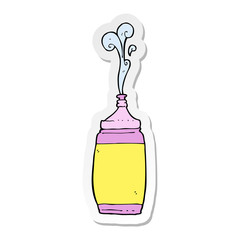 sticker of a cartoon water bottle