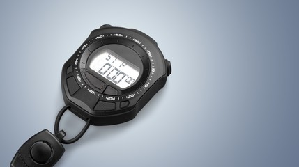 Close-up Stopwatch in Human Hand, Timer