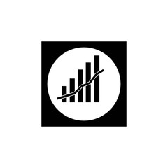 Graph Icon in trendy flat style isolated on white background. Chart bar symbol for your web site design, logo, app, UI. Vector illustration, EPS10. - Vector