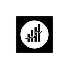 Graph Icon in trendy flat style isolated on white background. Chart bar symbol for your web site design, logo, app, UI. Vector illustration, EPS10. - Vector