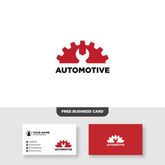 Automotive Logo, Free Business Card - Vector