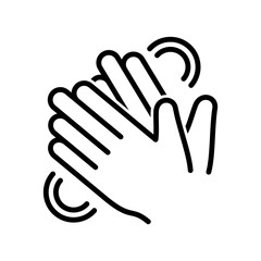 Obraz premium Clapping hand icon