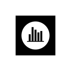 Graphs, diagram and statistics monochrome icon