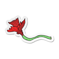 Fototapeta premium sticker of a cartoon daffodil flower
