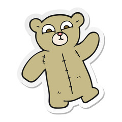 Obraz premium sticker of a cartoon teddy bear