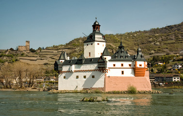 Fototapeta na wymiar Pfalz Castle in Kaub, Rhineland Palatinate, Germany