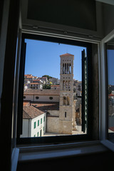 Hvar Catherdral from a hotel window