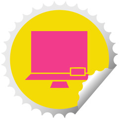 circular peeling sticker cartoon white board