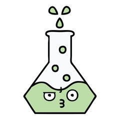 cute cartoon science beaker