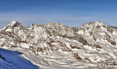 Ski resort on Stubai Glacier in Tyrol, Austria