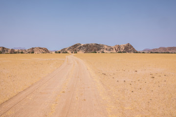 Fototapeta na wymiar desert road, Damaraland