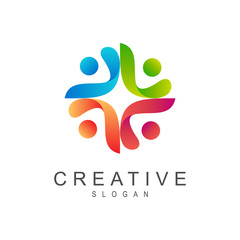 people community logo template