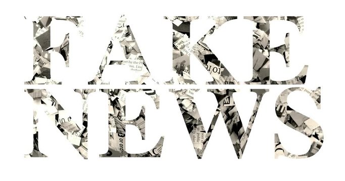 FACK NEWS with lots of newspaper confetti 
