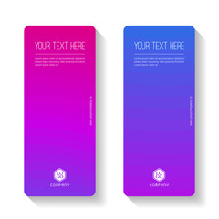Colorful Gradient Abstract business banner template, vertical banner cards set.