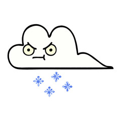 Obraz premium comic book style cartoon snow cloud