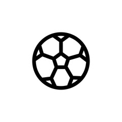 Fototapeta premium soccer ball outline vector icon