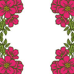 Vector illustration colorful floral frame hand drawn